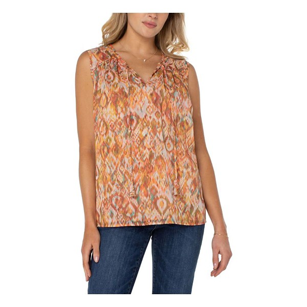Women's Liverpool Los Angeles Tie Front Sleeveless Blouse product image