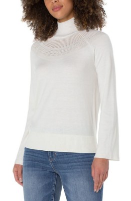 Women's Liverpool Los Angeles Solid Mock Neck Pullover Sweater ...