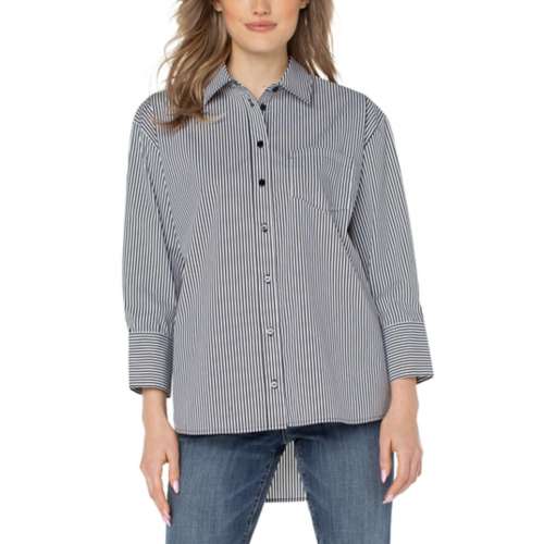 Women's Liverpool Los Angeles Classic Long Sleeve Oversized Button Up Shirt