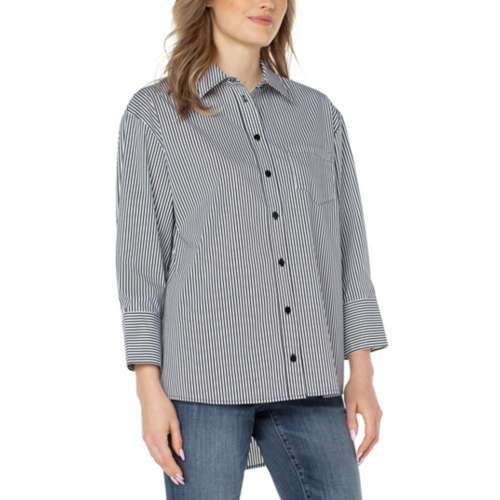 Women's Liverpool Los Angeles Classic Long Sleeve Oversized Button Up Shirt