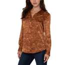 Women's Liverpool Los Angeles Flap Pocket Woven Long Sleeve Blouse