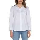 Women's Liverpool Los Angeles Classic Fit Poplin Long Sleeve Button Up Shirt