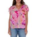 Women's Liverpool Los Angeles Shirred V-Neck Blouse