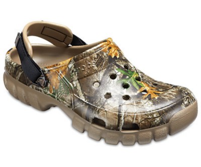 camo crocs with velcro strap