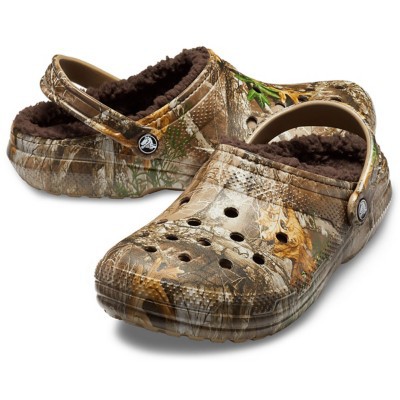 fleece lined camo crocs