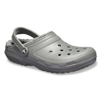 black fuzzy crocs