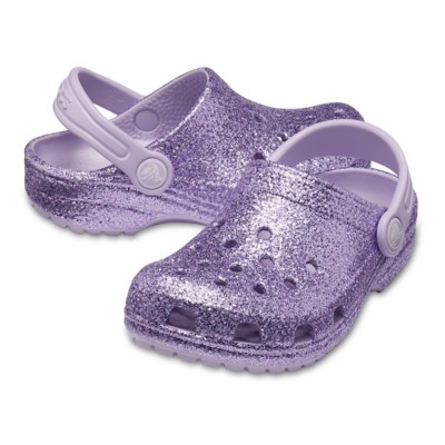 girls purple crocs