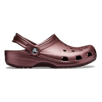 metallic pink crocs