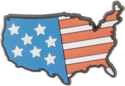 Crocs USA Flag Map Jibbitz