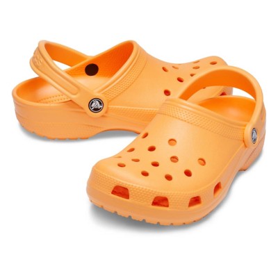 neon orange crocs