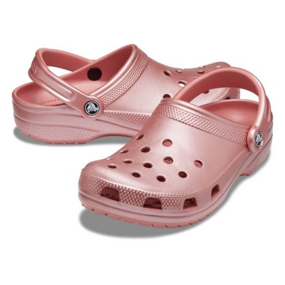 rose gold metallic crocs