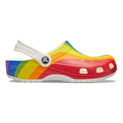 red and yellow crocs