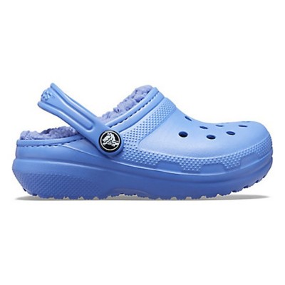 baby blue fuzzy crocs