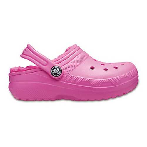 crocs fuzz lined pink