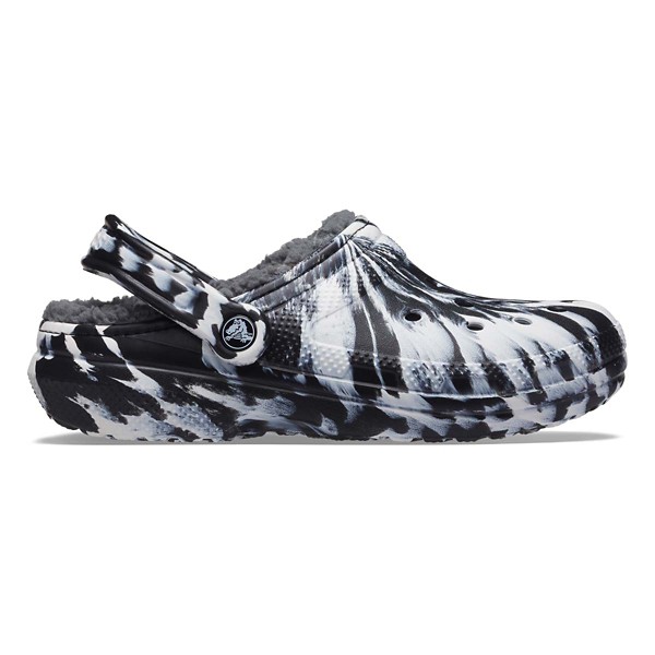Adult Crocs Classic Fuzz-Lined Marbled Clogs product image