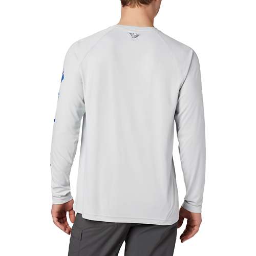 Men's Tampa Bay Rays Columbia White Terminal Tackle Omni-Shade Raglan Long  Sleeve T-Shirt