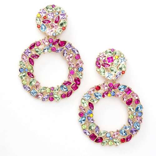 Laura Janelle Summer Jewel Circle Earrings