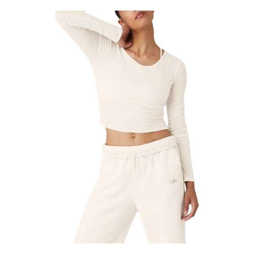 Women's Alo Gather Long Sleeve Cropped T-Shirt
