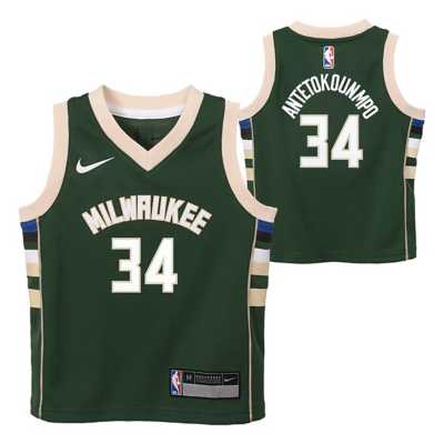 Nike Milwaukee Bucks Jersey Earned Edition 34 Antetokounmpo Youth