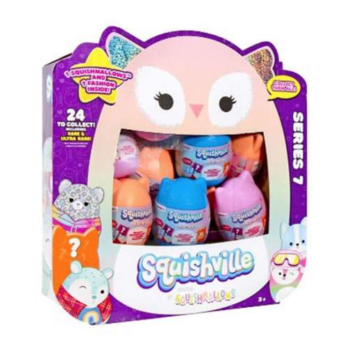  Squishmallow Mystery Squad Blind Bag with 5 Figure - Bundle  with Squishmallow Mystery Bag with Plushie Plus Stickers, More