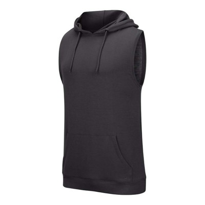 terry sleeveless hoodie
