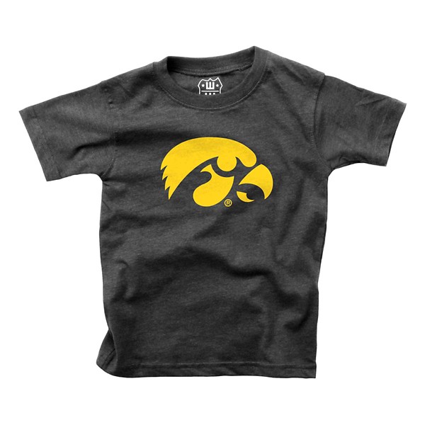 Iowa Hawkeyes Wes and Willy Basic Logo Kids' T Shirt 5Y Black