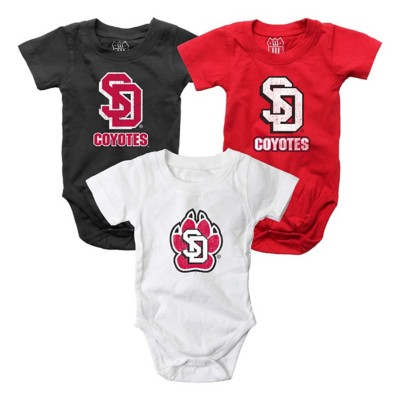 Wes and Willy Infant South Dakota Coyotes Hopper Onesie 3pk
