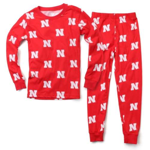 Wes and Willy Toddler Nebraska Cornhuskers All Over Pajama Set