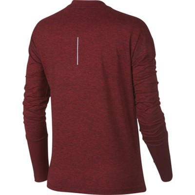 nike men's element crew running long sleeve tee