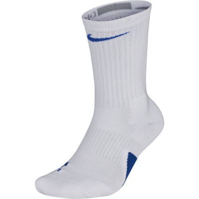 white and blue nike elite socks