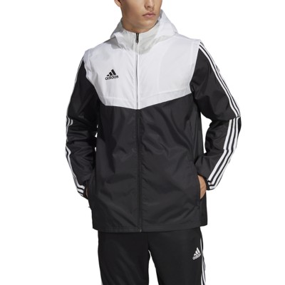black and white adidas zip up jacket