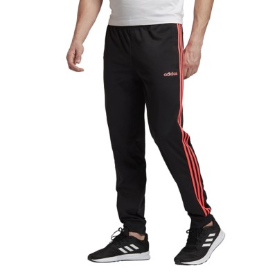 black adidas joggers with black stripes