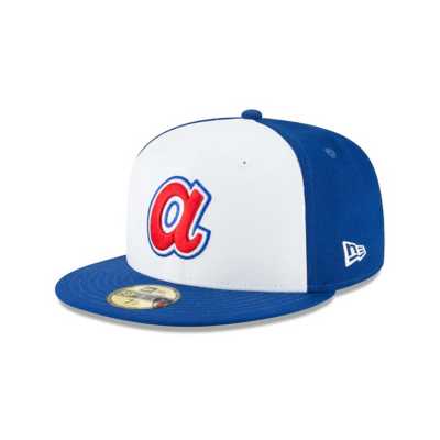 Atlanta Braves A-TOOTH White-Black Fitted Hat by New Era