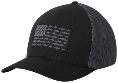 Adult Columbia PFG Fish Flag Mesh High Flexfit Hat