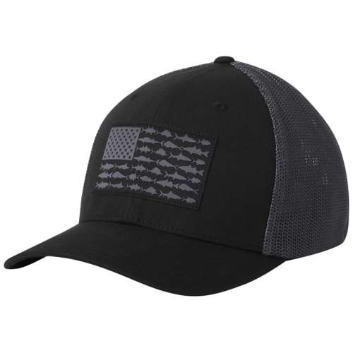 Adult Columbia PFG Fish Flag Mesh High Flexfit Hat