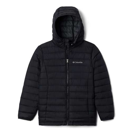 Columbia Powder Lite puffer jacket in charcoal and black Exclusive at ASOS