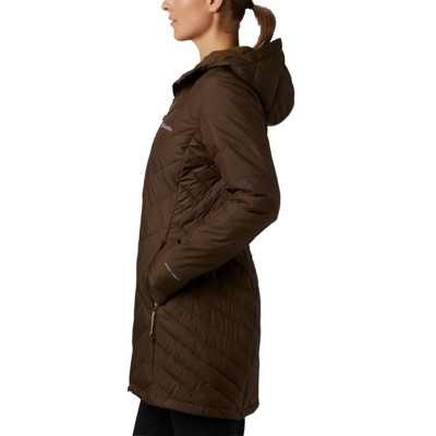 columbia heavenly long hooded jacket black medium