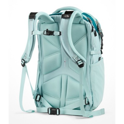 north face light blue backpack