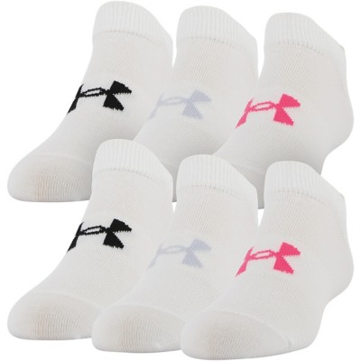 Girls' Under Armour Girl's Essential 2.0 6 Pack No Show Running Socks