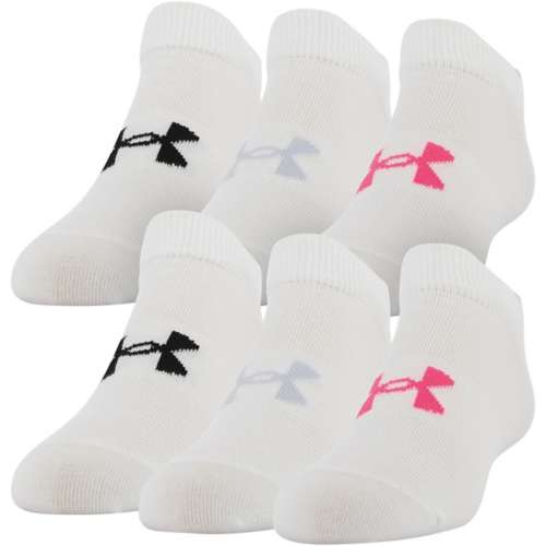 Girls' Under armour Womens Girl's Essential 2.0 6 Pack No Show Running Socks