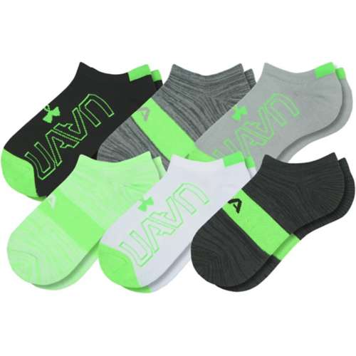 Kids' Under armour The Essential Lite 6 Pack No Show Running Socks