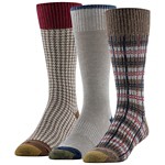 Men's Gold Toe Hosiery Groovy Plaid 3 Pack Crew Socks - Thumbnail 1 of 10