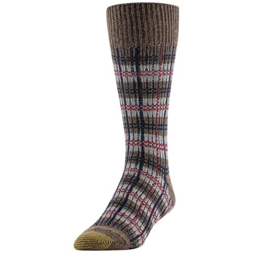 Men's Gold Toe Hosiery Groovy Plaid 3 Pack Crew Socks - Primary Image
