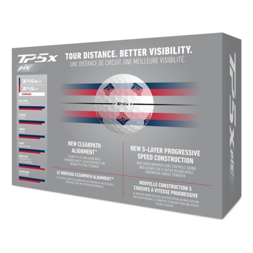 TaylorMade TP5x Pix USA Golf Balls - Primary Image