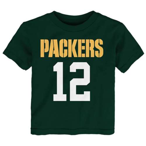 nike comfort Green Bay Packers Aaron Rodgers Name & Number T-Shirt