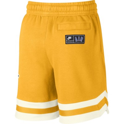 yellow fleece nike shorts