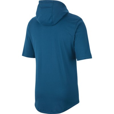 nike dri fit training hoodie short sleeve