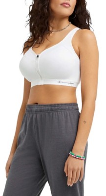 champion women's motion control zip sports bra bra