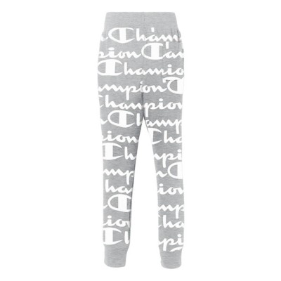 champion all over print joggers black