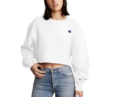 women's champion reverse weave crop crew sweatshirt